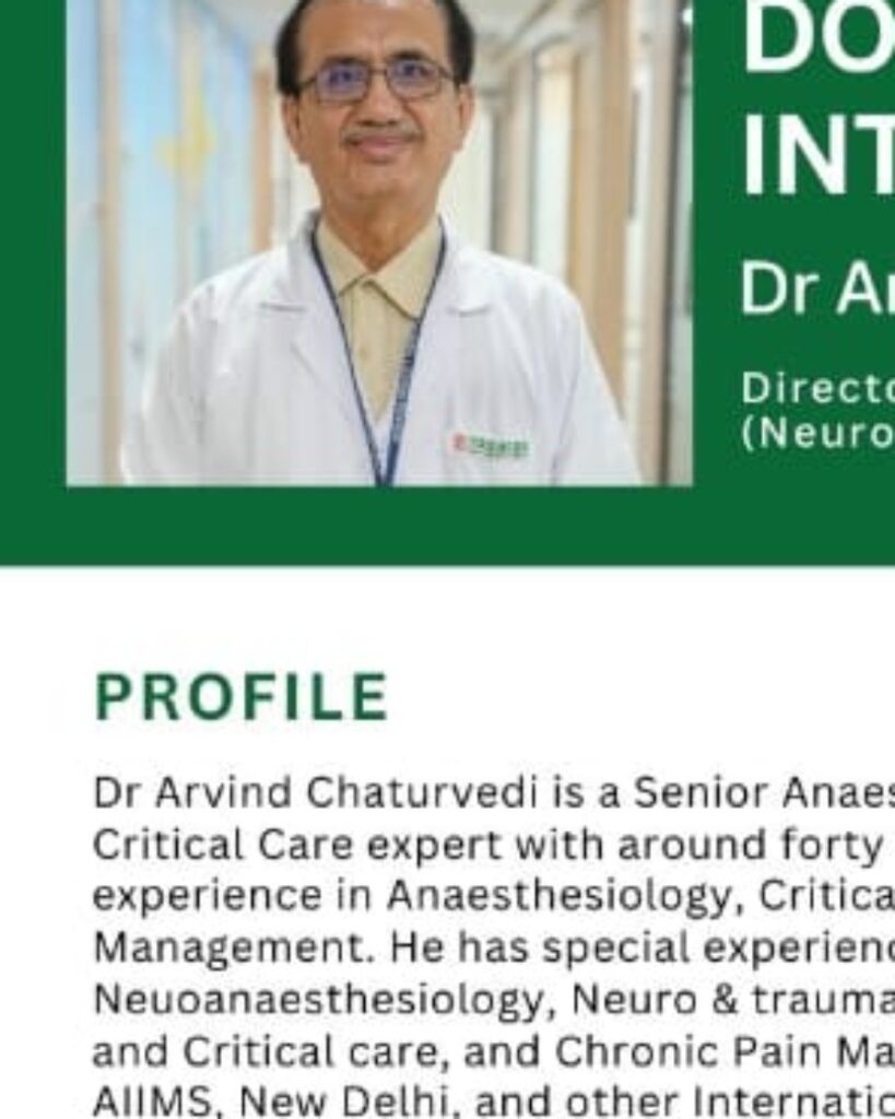 Dr Arvind Chaturvedi doctor profile