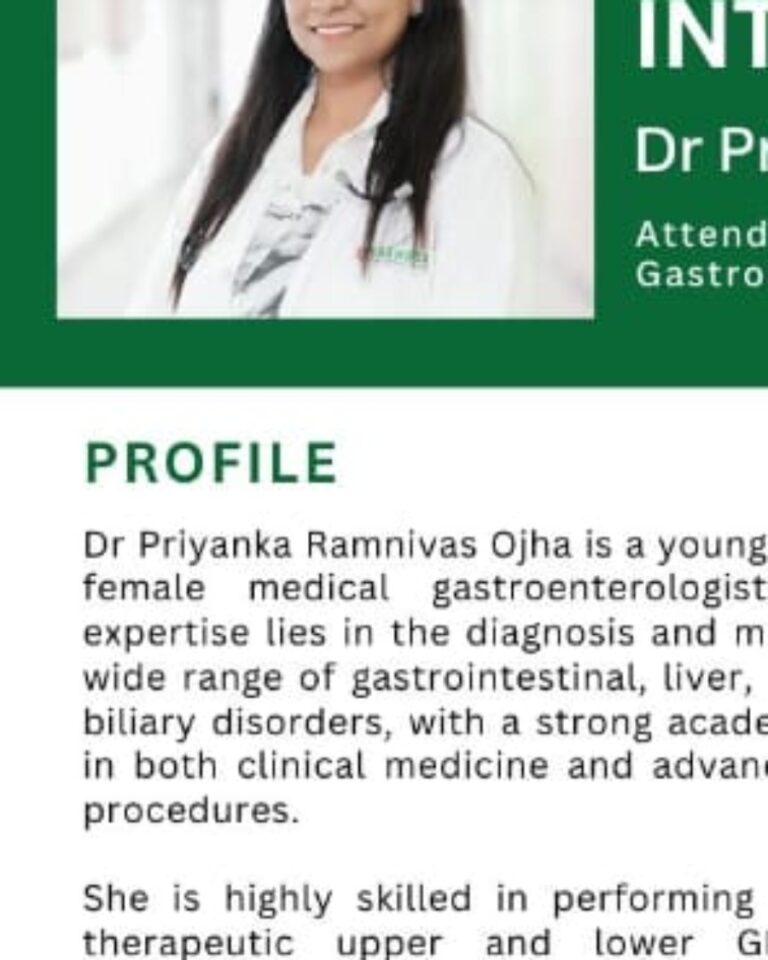 Dr Priyanka Ramnivas Ojha Gastroenterologist