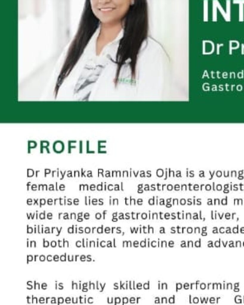 Dr Priyanka Ramnivas Ojha doctor profile