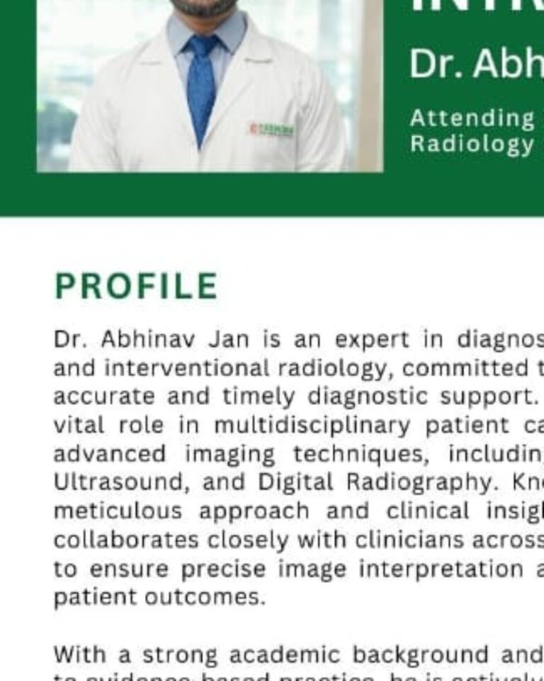 Dr Abhinav Jan Radiologist