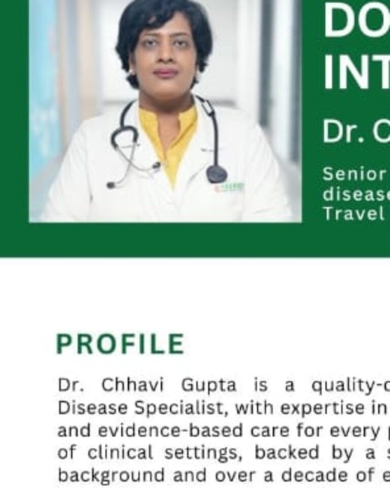 Dr Chhavi Gupta Infectious Disease Specialist