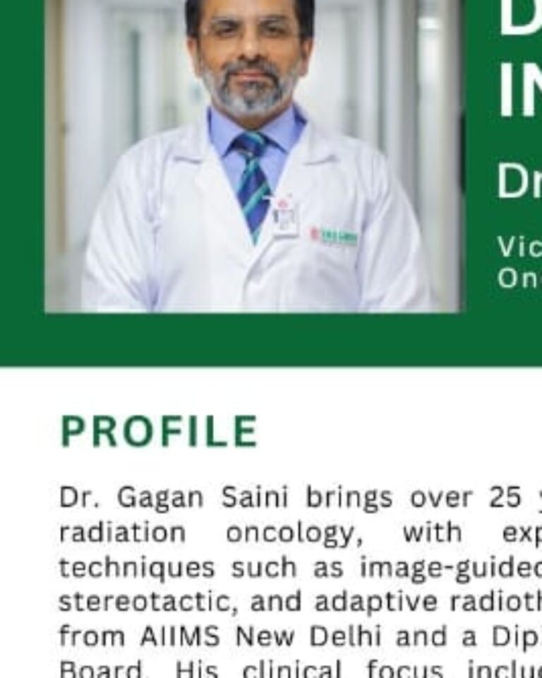 Dr Gagan Saini Radiation Oncologist