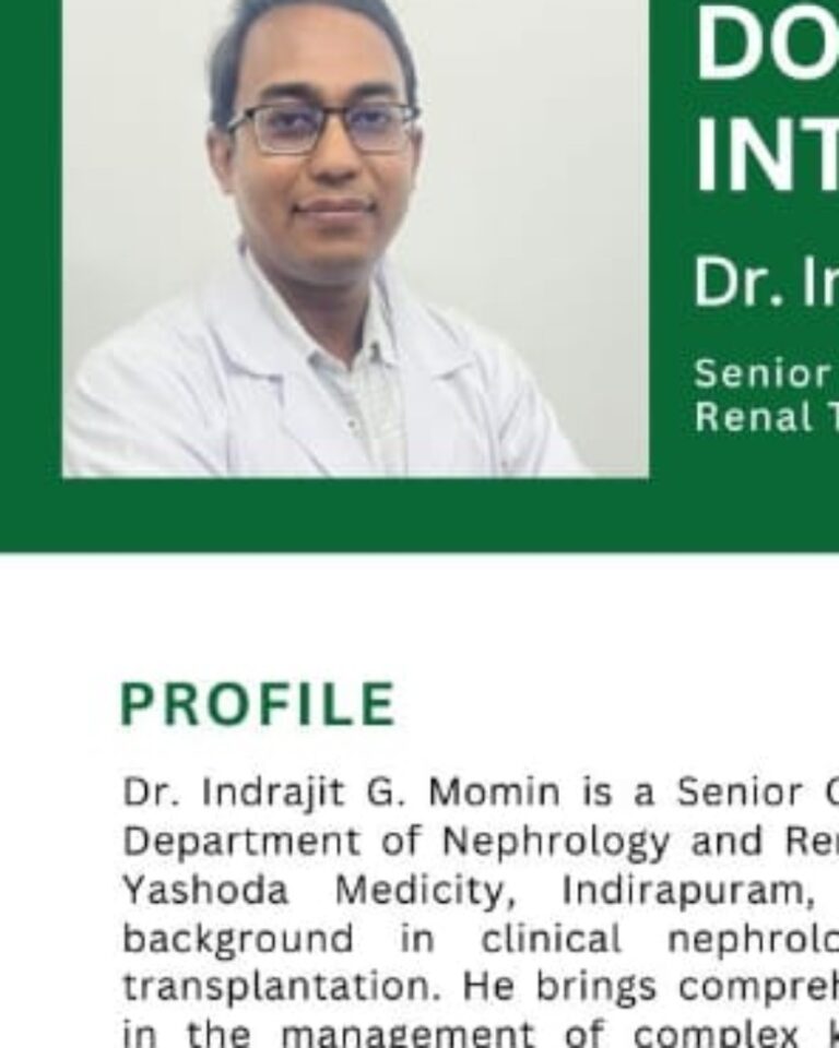 Dr Indrajit G Momin Nephrologist