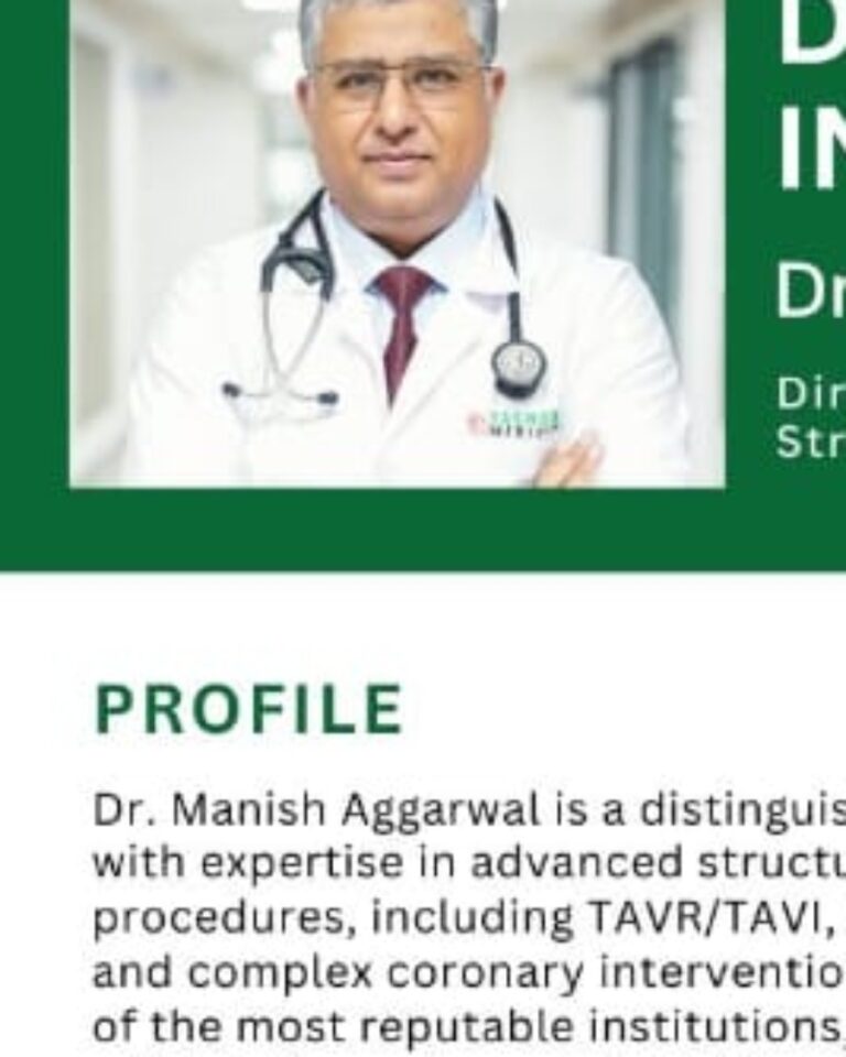Dr Manish Aggarwal Interventional Cardiologist