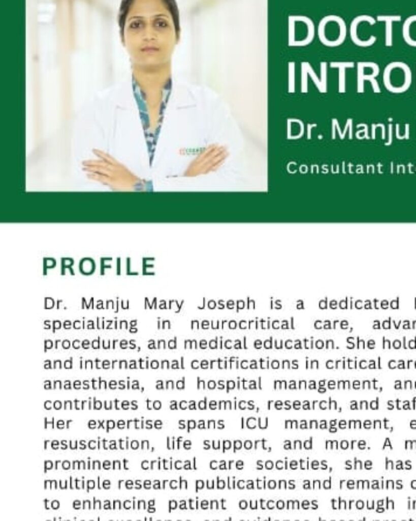 Dr. Manju Mary Joseph doctor profile