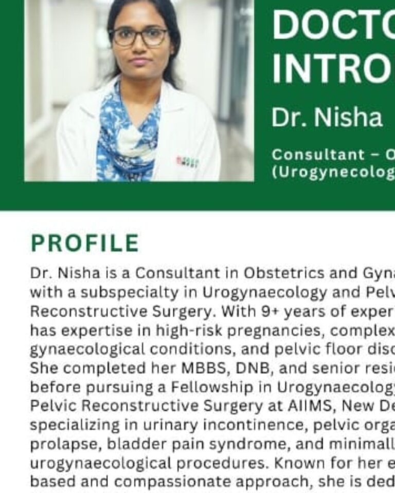 Dr Nisha Urogynecologist Obstetrics Gynecologist