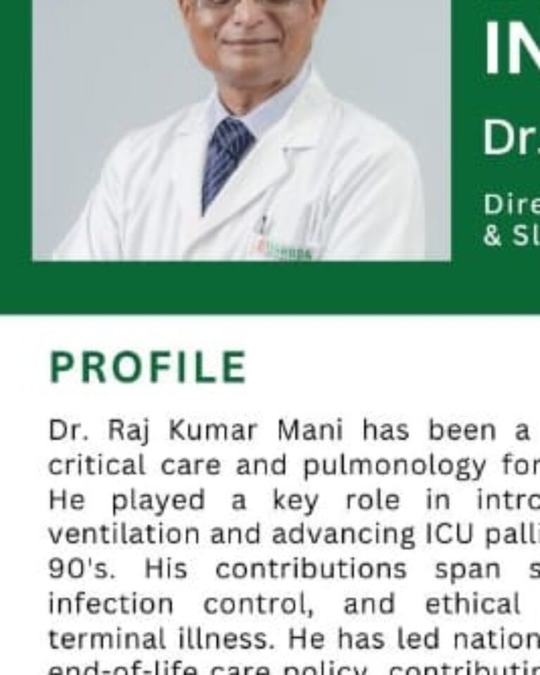 Dr Rk Mani Critical Medical Specialist