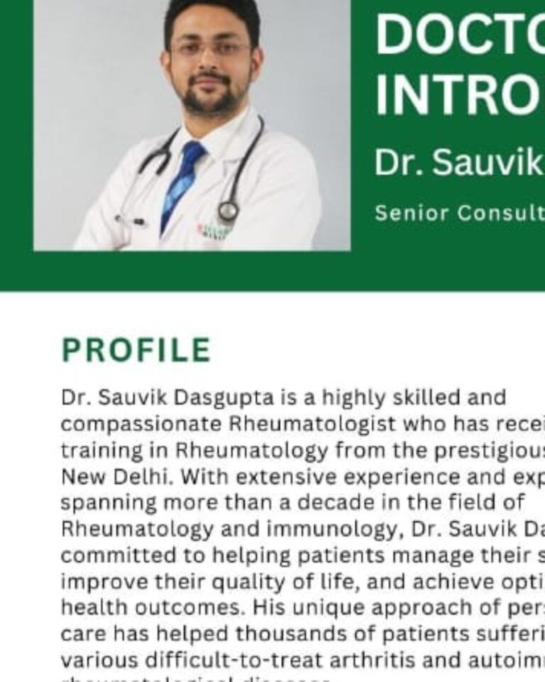 Dr Sauvik Dasgupta Rheumatologist