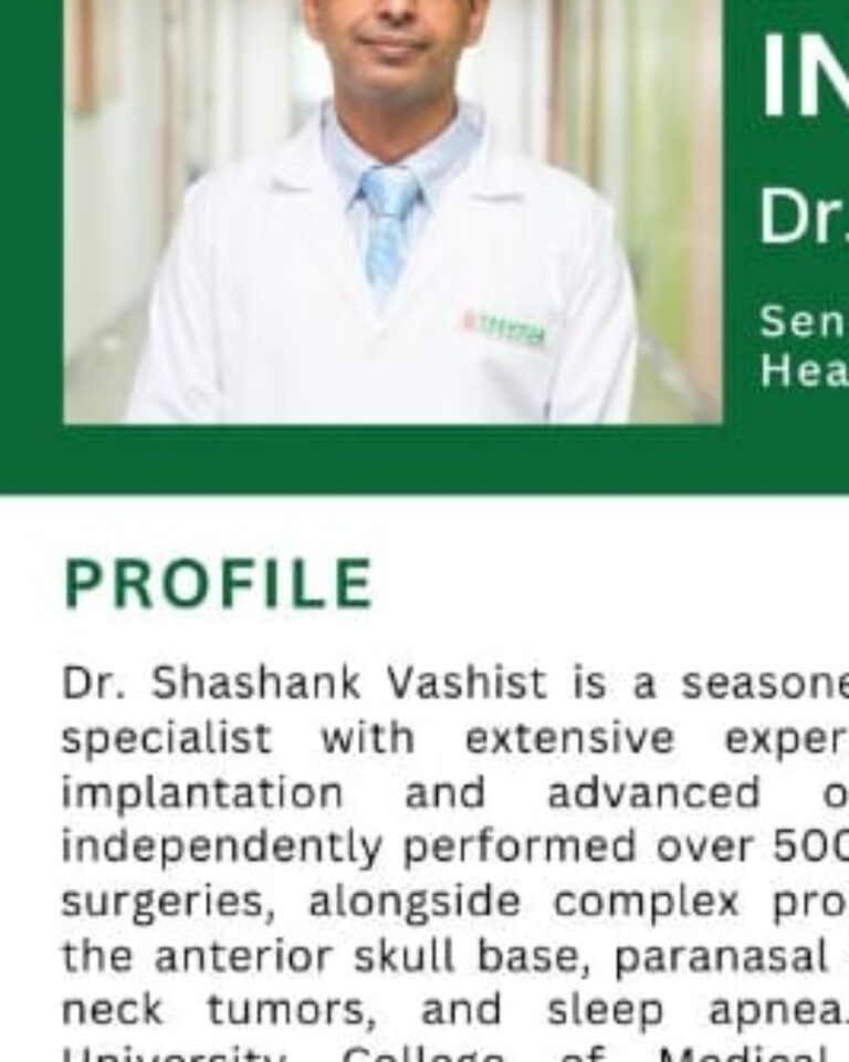 Dr Shashank Vashist ENT Specialist