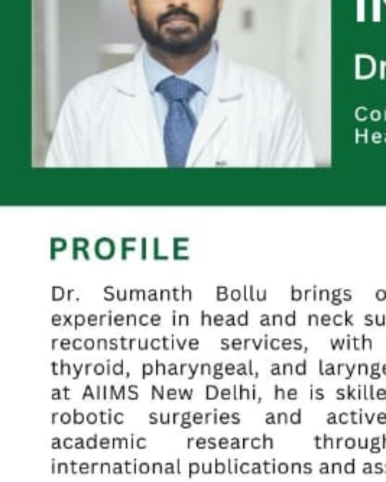 Dr Head Neck Surgical Oncologist